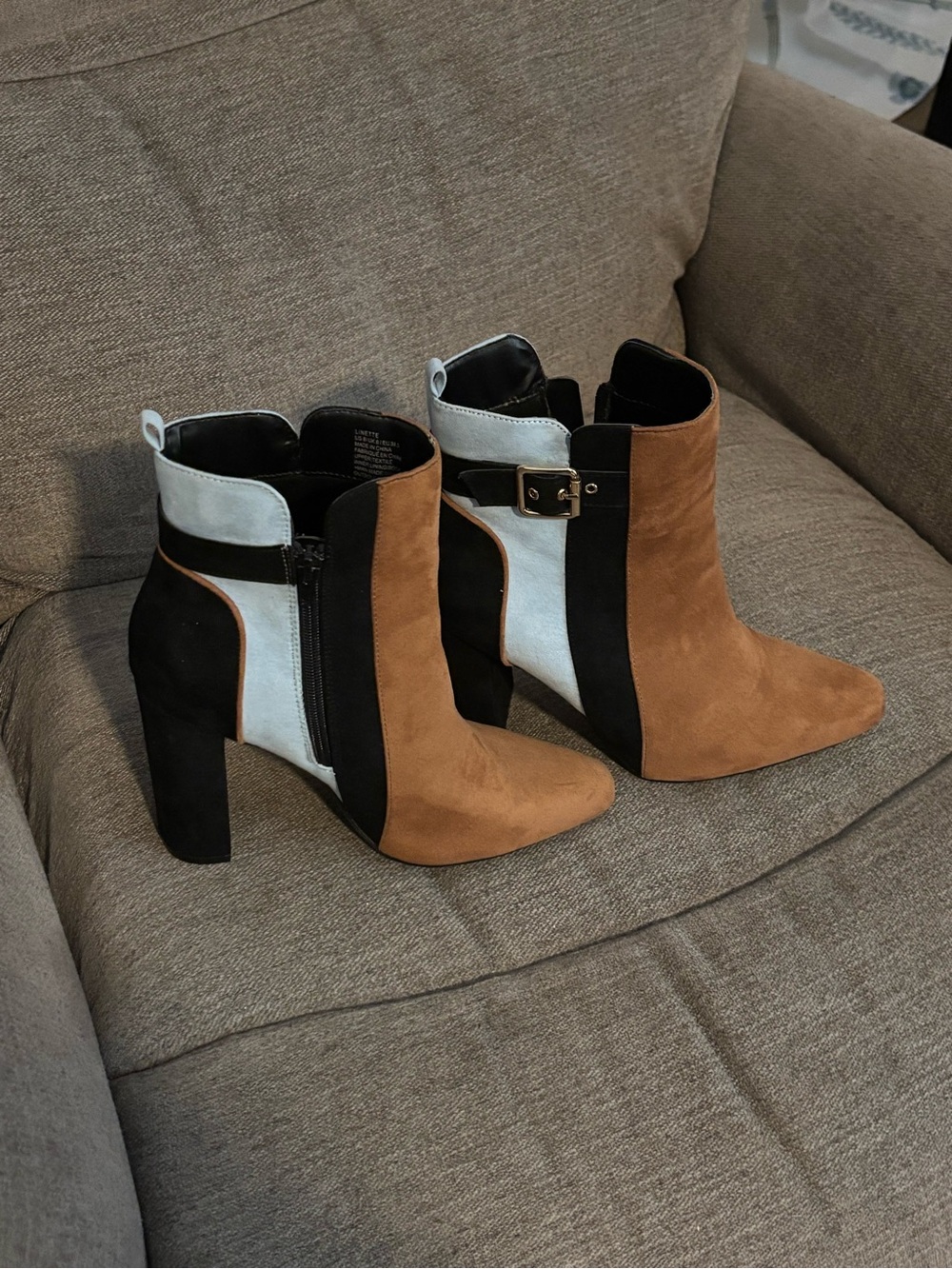 JustFab Linette Color Block Booties